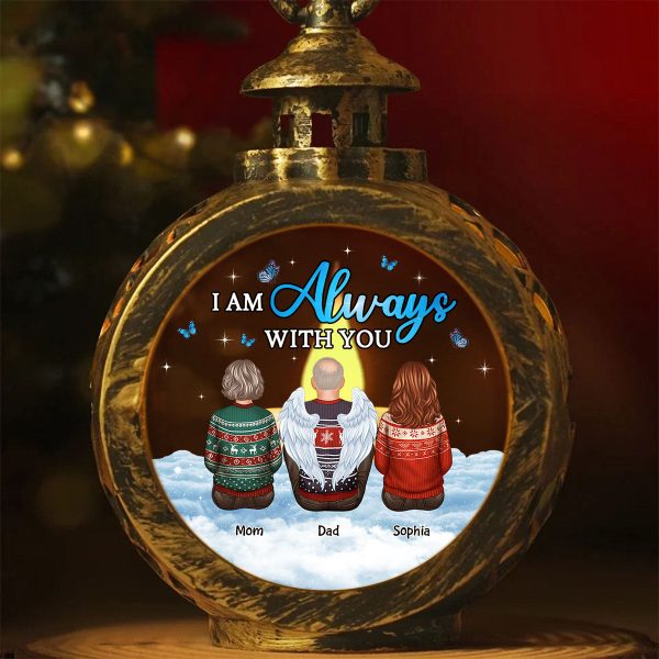 Always With You Sky Family Members Grandma Grandpa Dad Mom Kids Dogs Cats Christmas Personalized Lantern Ornament, Memorial Remembrance Gift For Discount - Image 3