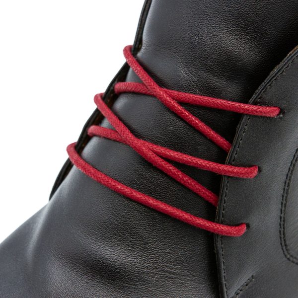 Burgundy Waxed Dress Shoelaces For Discount - Image 2
