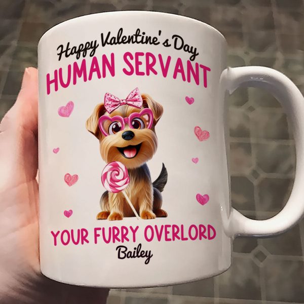 Funny Cartoon Dogs Happy  Human Servant Personalized Mug,  Gift For Dog Lovers, Dog Moms For Discount - Image 5