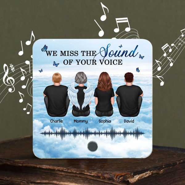 Miss The Sound Of Your Voice Memorial Voice Message Remembrance Keepsake Personalized Music Fridge Magnet Cheap
